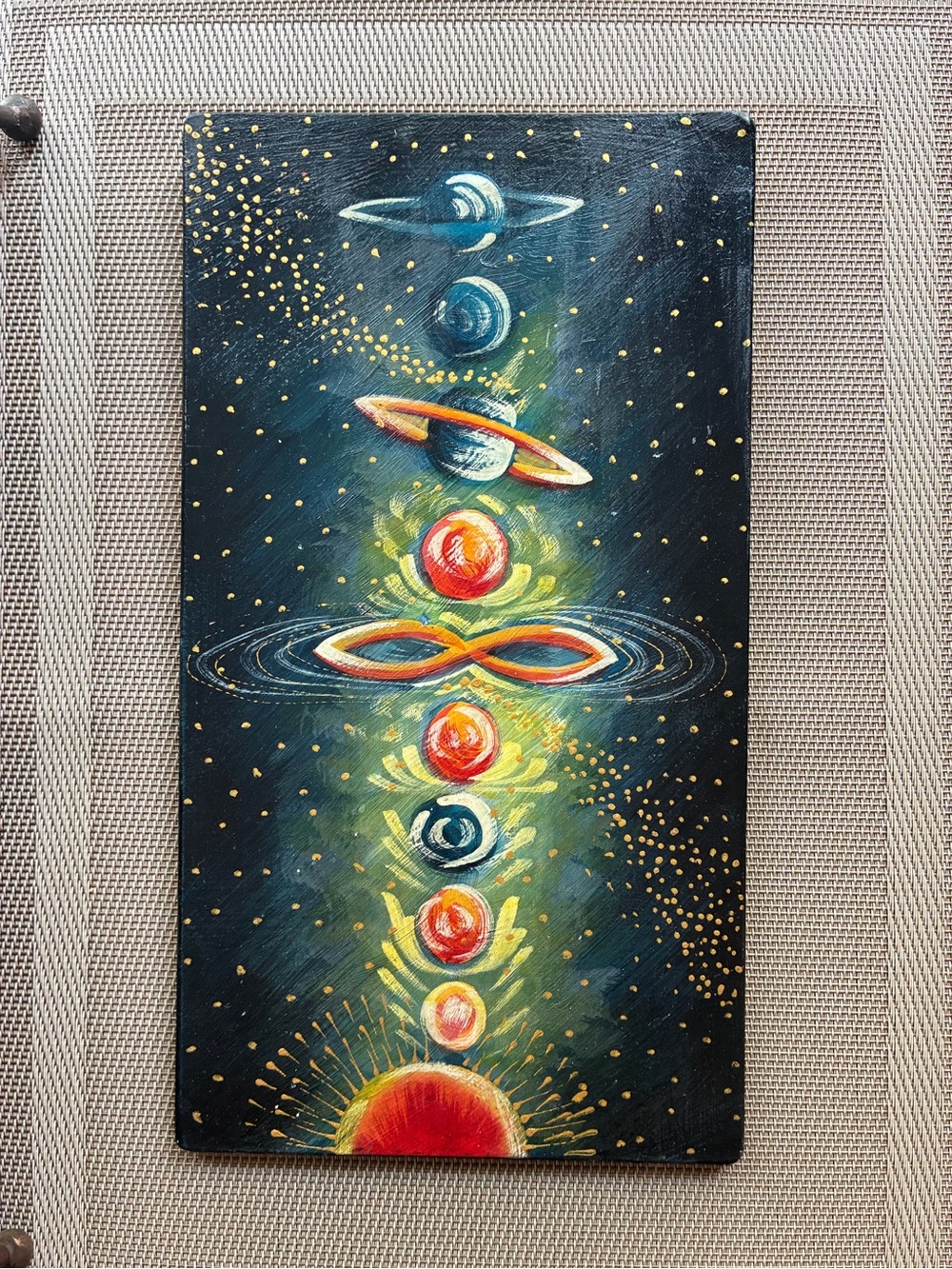 Cosmic Chakra Outer Space Planet Wall Painting